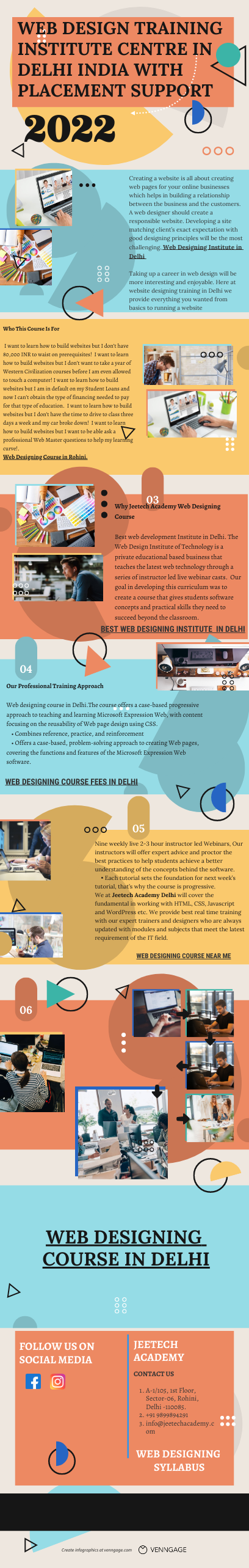 Web Design Training Institute Center In Delhi India With Placement Support - by Riya Malik [Infographic]
