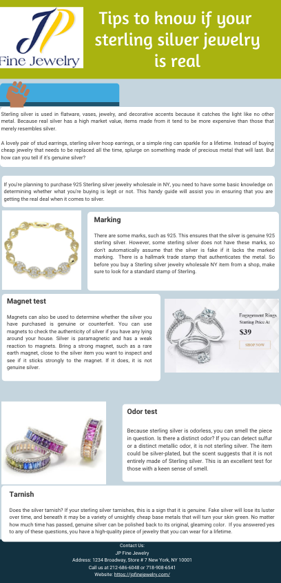 Tips to know if your sterling silver jewelry is real
